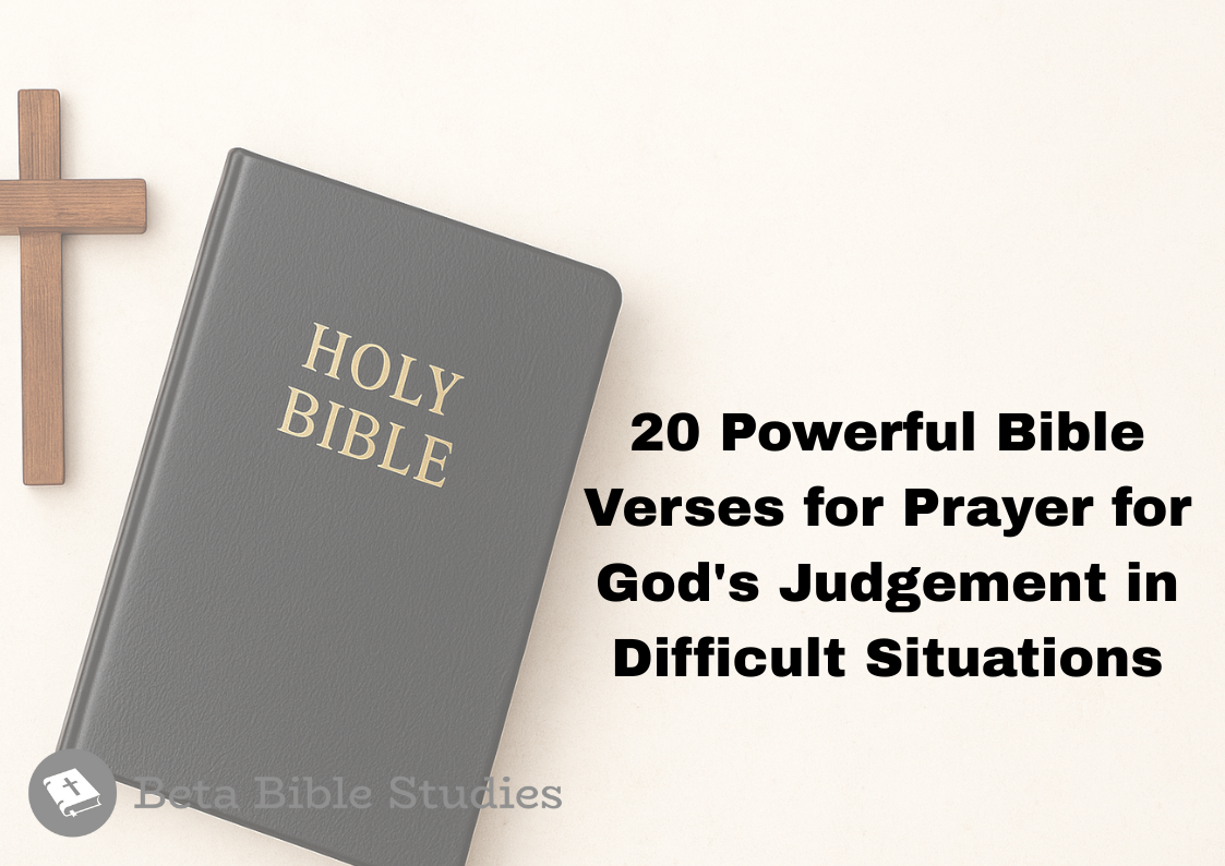 20 Powerful Bible Verses for Prayer for God’s Judgement in Difficult Situations judgement