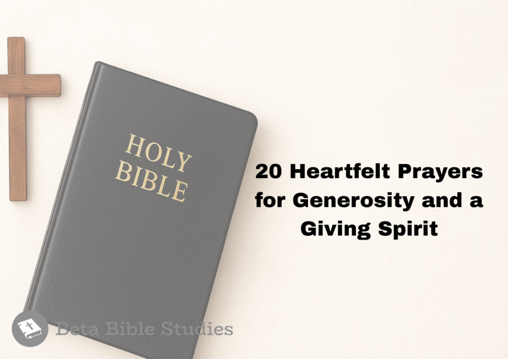 prayer for generosity