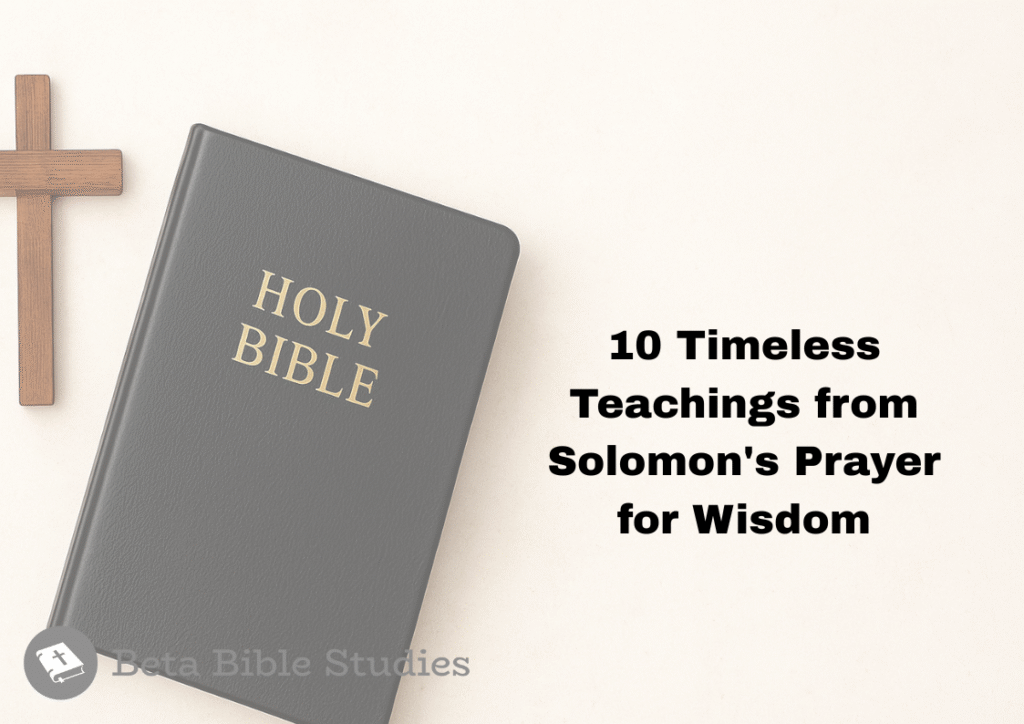 solomon's prayer for wisdom